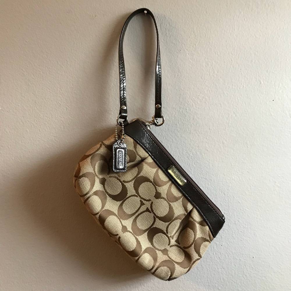 Coach Patterned Wristlet